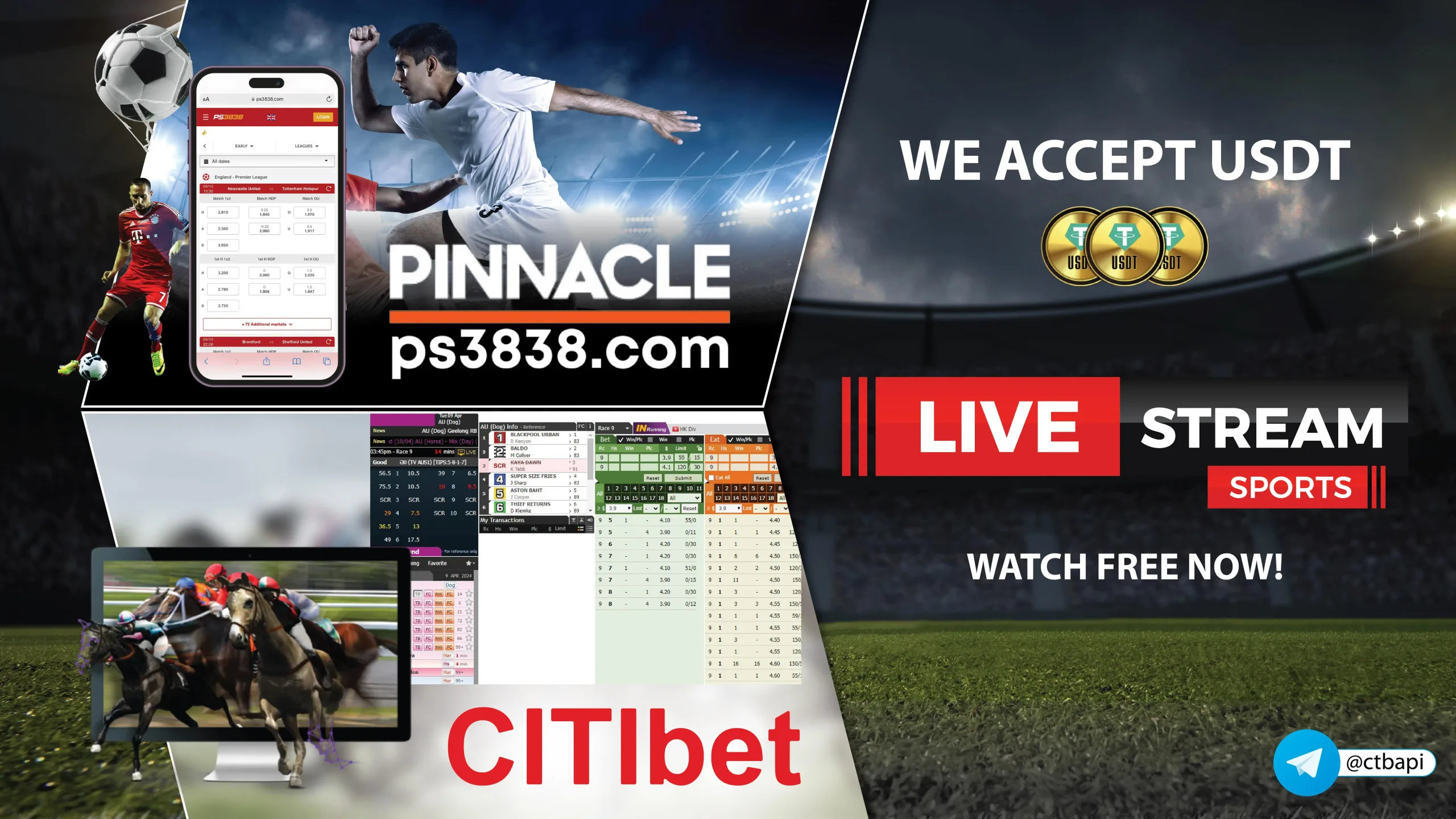 CTBAPI — open a soccer and horse racing betting account